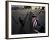 School Children Prepare to Raise the US and Texas Flags in Front of the Elementary School-null-Framed Photographic Print