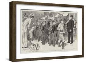 School Children's Strikes, Juvenile Strikers Parading their Grievances-Robert Barnes-Framed Giclee Print