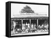 School Children Waiting for the Bus at the General Store-Ralph Crane-Framed Stretched Canvas