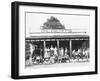 School Children Waiting for the Bus at the General Store-Ralph Crane-Framed Photographic Print