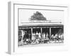 School Children Waiting for the Bus at the General Store-Ralph Crane-Framed Photographic Print