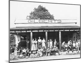 School Children Waiting for the Bus at the General Store-Ralph Crane-Mounted Photographic Print