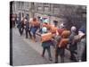 School Children Walking to School with Book Bags on their Backs, East Germany-Ralph Crane-Stretched Canvas