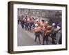 School Children Walking to School with Book Bags on their Backs, East Germany-Ralph Crane-Framed Photographic Print