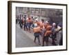 School Children Walking to School with Book Bags on their Backs, East Germany-Ralph Crane-Framed Photographic Print