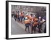 School Children Walking to School with Book Bags on their Backs, East Germany-Ralph Crane-Framed Photographic Print