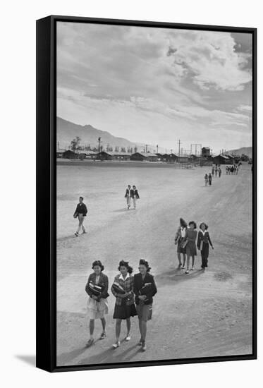 School Children-Ansel Adams-Framed Stretched Canvas