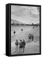 School Children-Ansel Adams-Framed Stretched Canvas