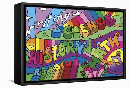 School Courses-Howie Green-Framed Stretched Canvas