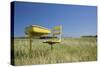 School Desk in Field, Michigan-Paul Souders-Stretched Canvas