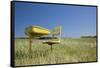 School Desk in Field, Michigan-Paul Souders-Framed Stretched Canvas