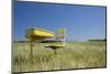 School Desk in Field, Michigan-Paul Souders-Mounted Photographic Print