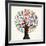 School Education Concept Tree Made with Numbers-Cienpies Design-Framed Art Print