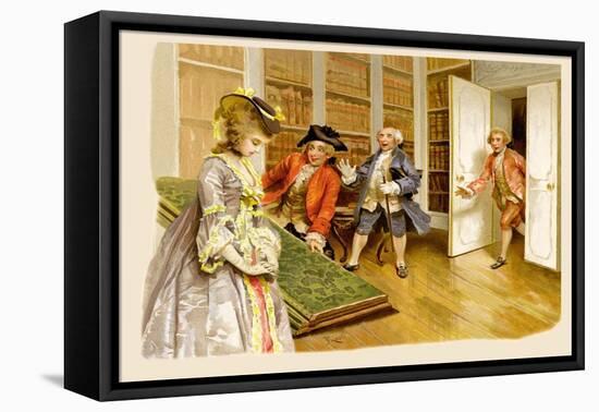 School for Scandal: Caught!-Lucius Rossi-Framed Stretched Canvas