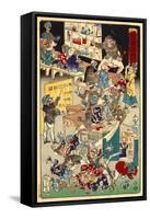 School for Spooks, No. 3 from the Series Drawings for Pleasure by Kyosai-Kyosai Kawanabe-Framed Stretched Canvas