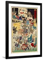 School for Spooks, No. 3 from the Series Drawings for Pleasure by Kyosai-Kyosai Kawanabe-Framed Giclee Print