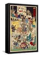 School for Spooks, No. 3 from the Series Drawings for Pleasure by Kyosai-Kyosai Kawanabe-Framed Stretched Canvas