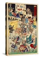 School for Spooks, No. 3 from the Series Drawings for Pleasure by Kyosai-Kyosai Kawanabe-Stretched Canvas