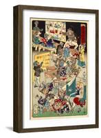 School for Spooks, No. 3 from the Series Drawings for Pleasure by Kyosai-Kyosai Kawanabe-Framed Giclee Print