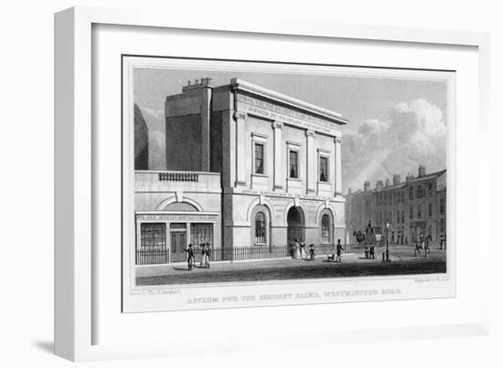 School for the Indigent Blind, Westminster Road, London, 1829-R Acon-Framed Giclee Print