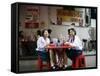 School Girls at Lunch Break, Bangkok, Thailand, Southeast Asia-Angelo Cavalli-Framed Stretched Canvas