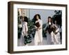 School Girls Facing Ho Chi Minh Statue, Ho Chi Minh City (Saigon), Vietnam, Indochina-Alain Evrard-Framed Photographic Print