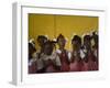 School Girls Pray before Class at the Sacred Heart of Turgeau School in Port-Au-Prince-null-Framed Photographic Print