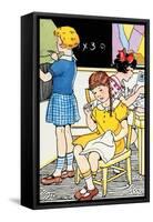 School Lessons-Julia Letheld Hahn-Framed Stretched Canvas