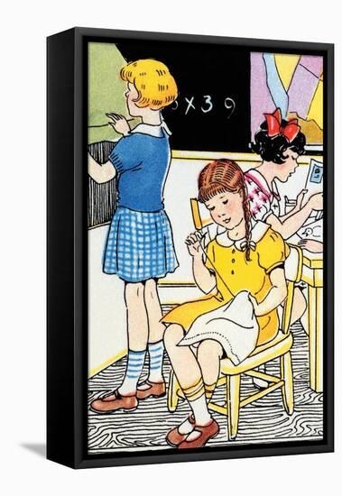 School Lessons-Julia Letheld Hahn-Framed Stretched Canvas