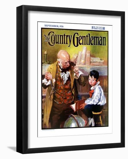 "School Master," Country Gentleman Cover, September 1, 1926-William Meade Prince-Framed Premium Giclee Print