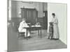 School Nurse Examining Girls Hair for Head Lice, Chaucer School, London, 1911-null-Mounted Photographic Print