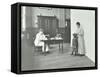 School Nurse Examining Girls Hair for Head Lice, Chaucer School, London, 1911-null-Framed Stretched Canvas