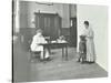 School Nurse Examining Girls Hair for Head Lice, Chaucer School, London, 1911-null-Stretched Canvas