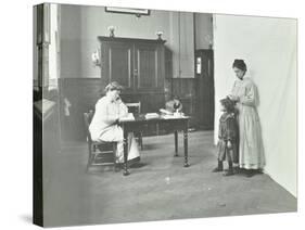 School Nurse Examining Girls Hair for Head Lice, Chaucer School, London, 1911-null-Stretched Canvas