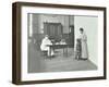 School Nurse Examining Girls Hair for Head Lice, Chaucer School, London, 1911-null-Framed Photographic Print