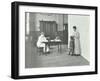 School Nurse Examining Girls Hair for Head Lice, Chaucer School, London, 1911-null-Framed Photographic Print