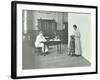 School Nurse Examining Girls Hair for Head Lice, Chaucer School, London, 1911-null-Framed Photographic Print