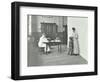 School Nurse Examining Girls Hair for Head Lice, Chaucer School, London, 1911-null-Framed Photographic Print