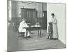 School Nurse Examining Girls Hair for Head Lice, Chaucer School, London, 1911-null-Mounted Premium Photographic Print