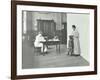 School Nurse Examining Girls Hair for Head Lice, Chaucer School, London, 1911-null-Framed Photographic Print