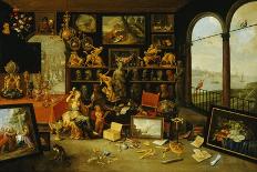A Personification and Allegory of Sight: a Collectors Cabinet, circa 1660-School Of Antwerp-Laminated Giclee Print