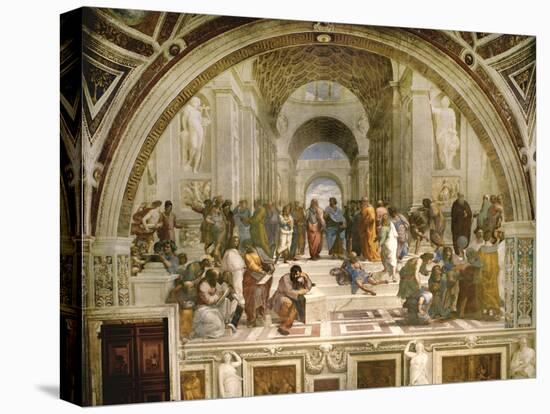 School of Athens, circa 1510-1512, One of the Murals Raphael Painted for Pope Julius II-Raphael-Stretched Canvas