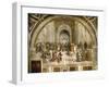 School of Athens, circa 1510-1512, One of the Murals Raphael Painted for Pope Julius II-Raphael-Framed Premium Giclee Print