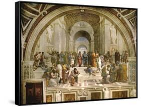 School of Athens, circa 1510-1512, One of the Murals Raphael Painted for Pope Julius II-Raphael-Framed Stretched Canvas