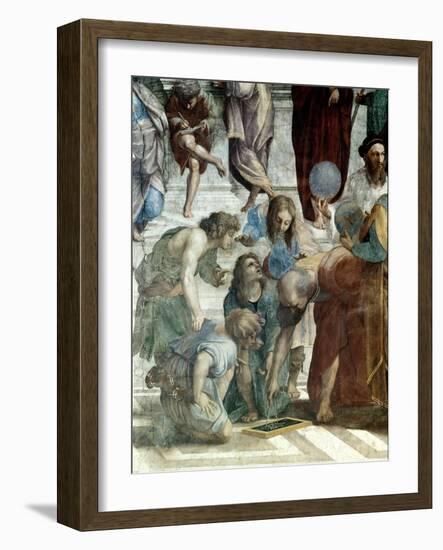 School of Athens, Detail: Euclid and Ptolemy with the Globe-Raffael-Framed Giclee Print