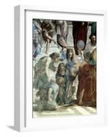 School of Athens, Detail: Euclid and Ptolemy with the Globe-Raffael-Framed Giclee Print