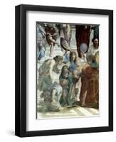 School of Athens, Detail: Euclid and Ptolemy with the Globe-Raffael-Framed Premium Giclee Print