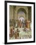 School of Athens, Detail of the Centre Showing Plato and Aristotle with Students-Raphael-Framed Giclee Print