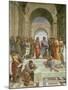 School of Athens, Detail of the Centre Showing Plato and Aristotle with Students-Raphael-Mounted Giclee Print