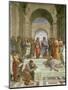 School of Athens, Detail of the Centre Showing Plato and Aristotle with Students-Raphael-Mounted Giclee Print